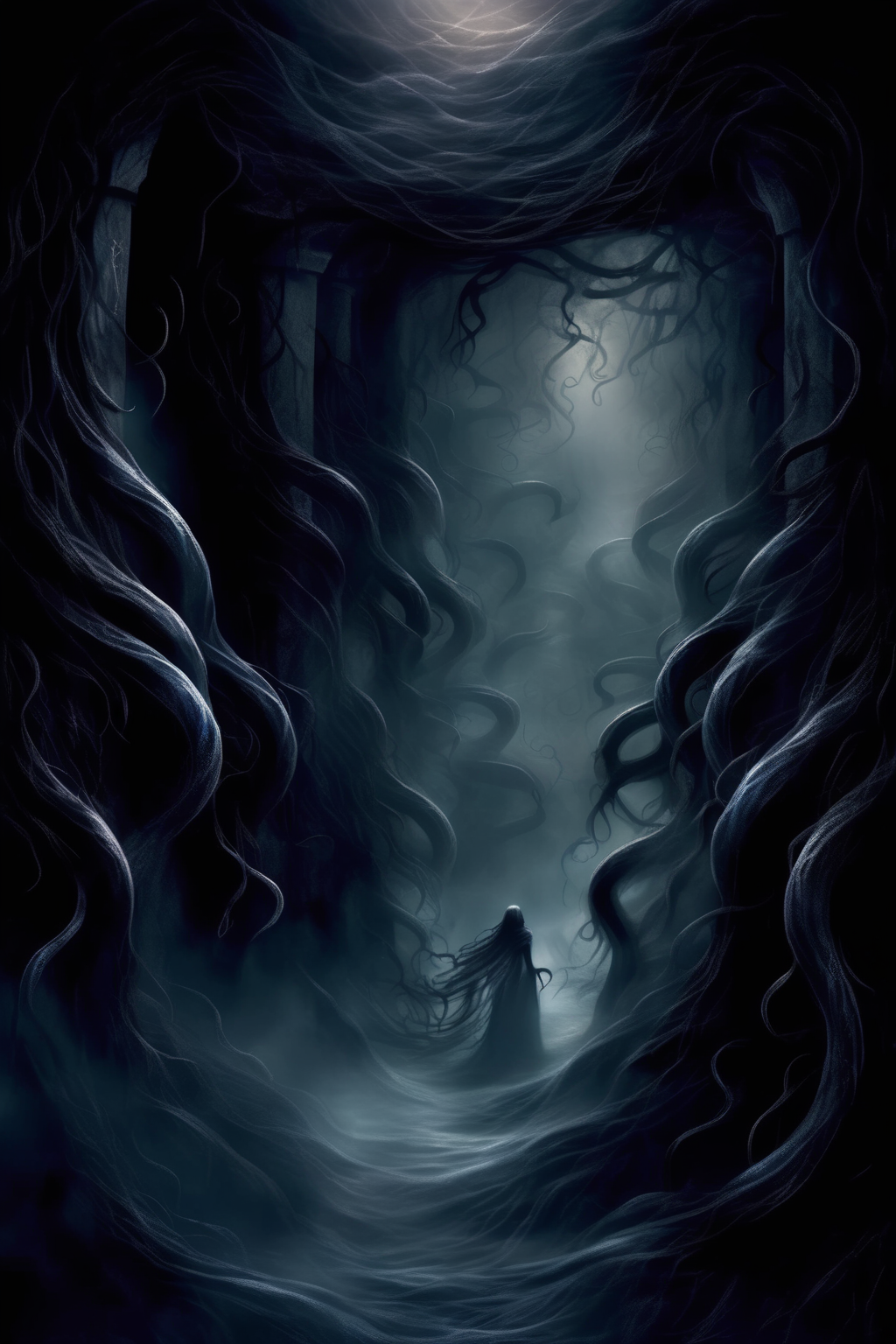 00000-2470504123-_lora_Dark Fantasy_1_Dark Fantasy - The Whisper of Shadows is a mystical barrier that shrouds the entrance to the Enchanted Cave.png